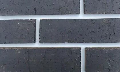 The close up view of black brick walls
